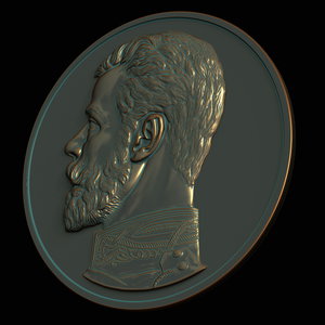 Памятная медаль.<br />Аверс.<br />Модель для станка с ЧПУ. Частный заказ.<br />∅=35мм. Программы MoI, ZBrush. (10859 просмотров) <a class='original' href='./download/file.php?id=56387&mode=view' target=_blank>Загрузить оригинал (747.17 КБ)</a>