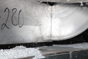 Резка плит АМГ6, Д16, В95, АМЦ, АМГ2, АМГ3, АМГ5, АД1. На фото резка-торцовка плиты АМГ6 =280мм, за один установ (5418 просмотров) <a class='original' href='./download/file.php?id=74808&mode=view' target=_blank>Загрузить оригинал (6.11 МБ)</a>