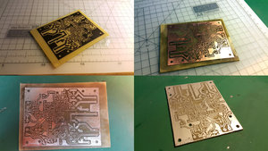 1 - Промываем в теплой проточной воде плату после травления<br />2 - отмываем тонер, в хорошо проветриваемом помещении при помощи ацетона и ватного диска<br />3 - лужение, для меня это как &quot;упаковочная пленка с пупырками&quot; )) Смазываю всю плату ЛТИ-120, устанавливаю широкое жало, типа нож, минимально возможную температуру для плавления припоя и легкими движениями заполняю всю плату. Возле МК обнаружился обрыв дорожки, восстановил при помощи кусочка ножки от детальки<br />4 - Сверловка отверстий. Сначала прохожу всю плату минимально необходимым диаметром. Потом по готовым отверстиям добиваю бОльшими диаметрами. Сверлю при помощи дремеля и гибкого вала. Крупные отверстия на сверлильном станке. Отрезаю плату алмазным диском для дремеля, в очках и респираторе. В идеале в момент отреза подставить пылесос, пыли летит очень много и она очень вредная. (2951 просмотр) <a class='original' href='./download/file.php?id=76083&mode=view' target=_blank>Загрузить оригинал (1.03 МБ)</a>