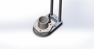 Общий вид державки плазмотрона в сборе. Состоит из обоймы плазмотрона и самой державки. Обойма вставляется в державку и проворачивается. При этом выступающий шип обоймы упирается в винт (не показан) и обойма дальше не проворачивается. Этот-же винт и прижимает шип, тем самым фиксируя обойму от проворота. (3871 просмотр) <a class='original' href='./download/file.php?id=89438&mode=view' target=_blank>Загрузить оригинал (187.36 КБ)</a>