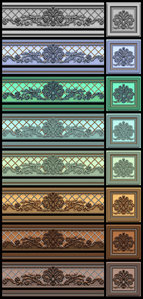 Варианты расцветок.<br />Фризы: большой и малый. <br />Декоративная вставка. <br />Частный заказ. <br />Программы: MoI, ZBrush (12457 просмотров) <a class='original' href='./download/file.php?id=98668&mode=view' target=_blank>Загрузить оригинал (2.74 МБ)</a>